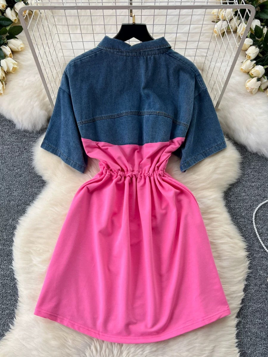 Demy Half Denim Dress