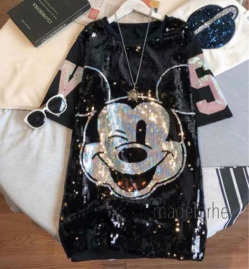 Mickey Oversized  Sequin Dress