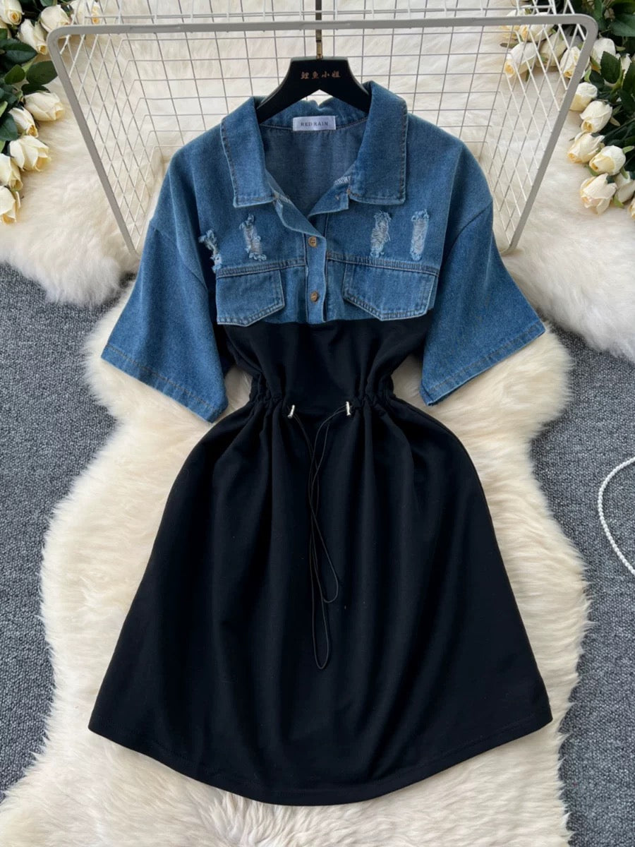 Demy Half Denim Dress