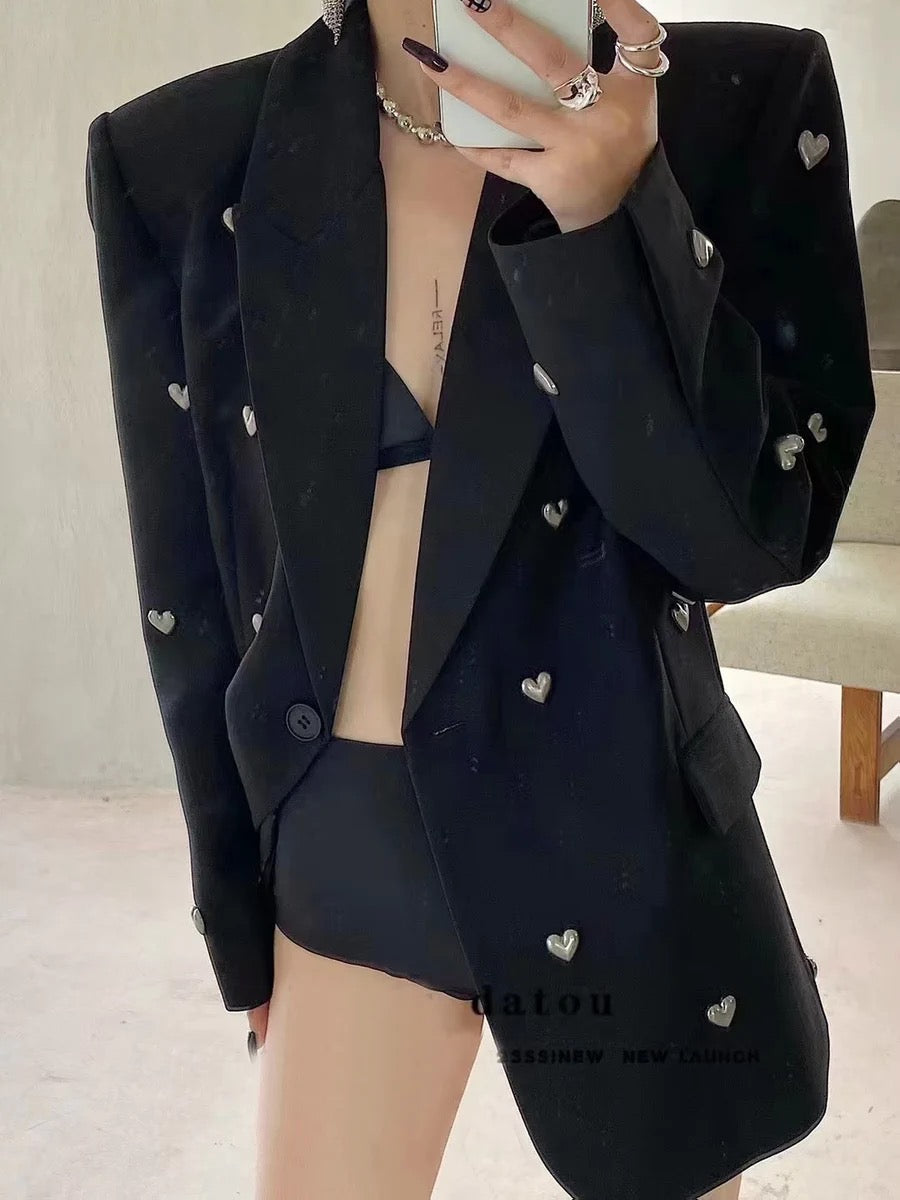 Heart Studded Blazer