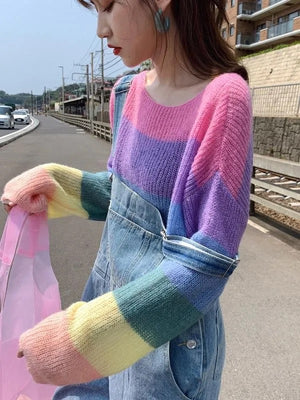 Rainbow Colourful Pullover - Made For Her Label