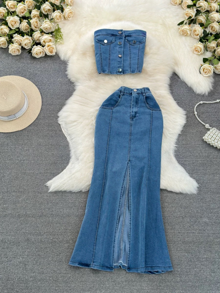 Regina Denim Set