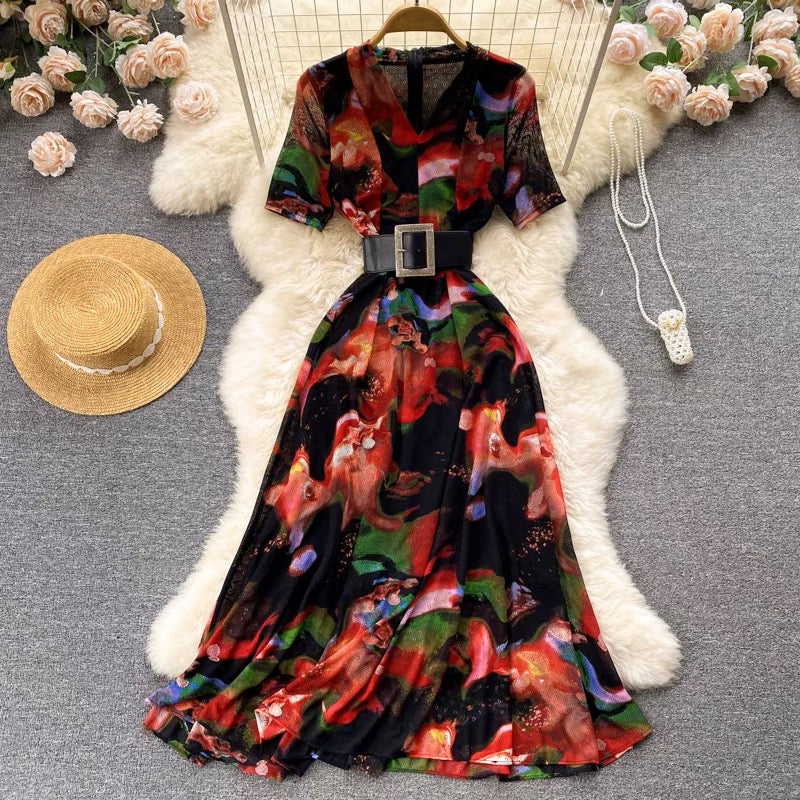 Milano Floral Belted Dress