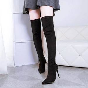 Fairyn Knee High Pencil Heel Boots