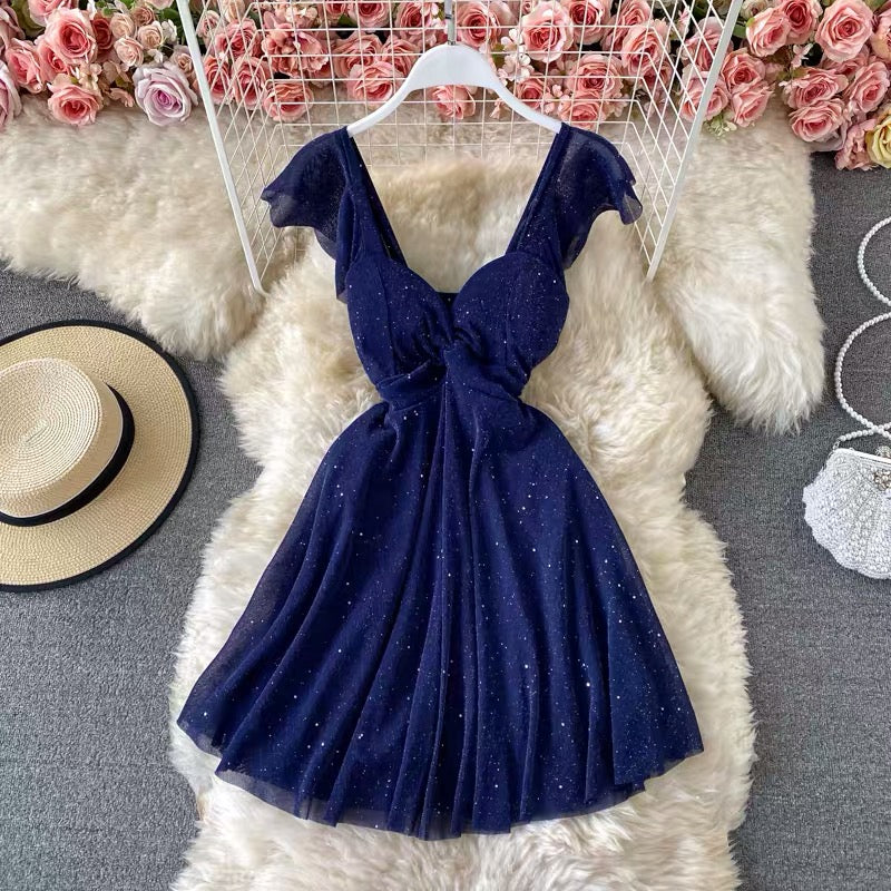 Shimmery Rachel Skater Dress