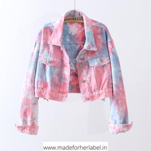 Tie Dye Denim Jacket - Made For Her Label