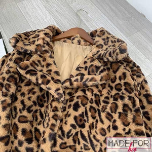 Client Sakshi In Our Leopard Furr Coat - Made For Her Label