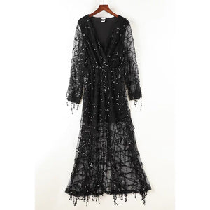 Mishti V Neck Sequin Dress