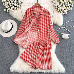 Gabriel Plaid Set