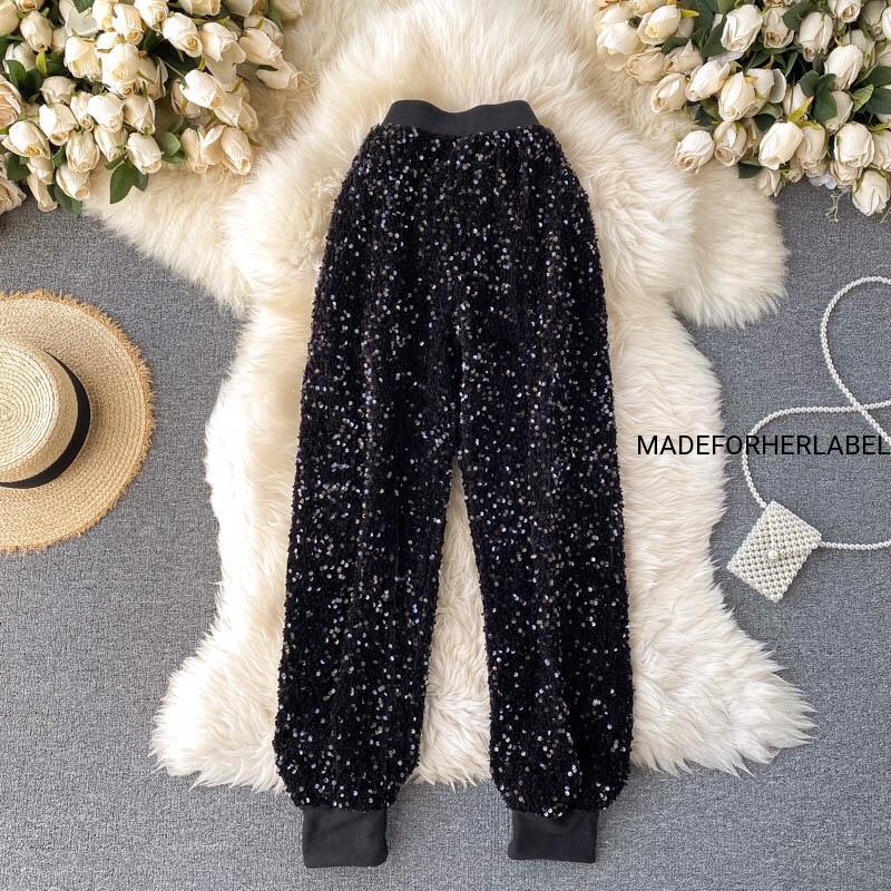 Sequin Jogger Pants