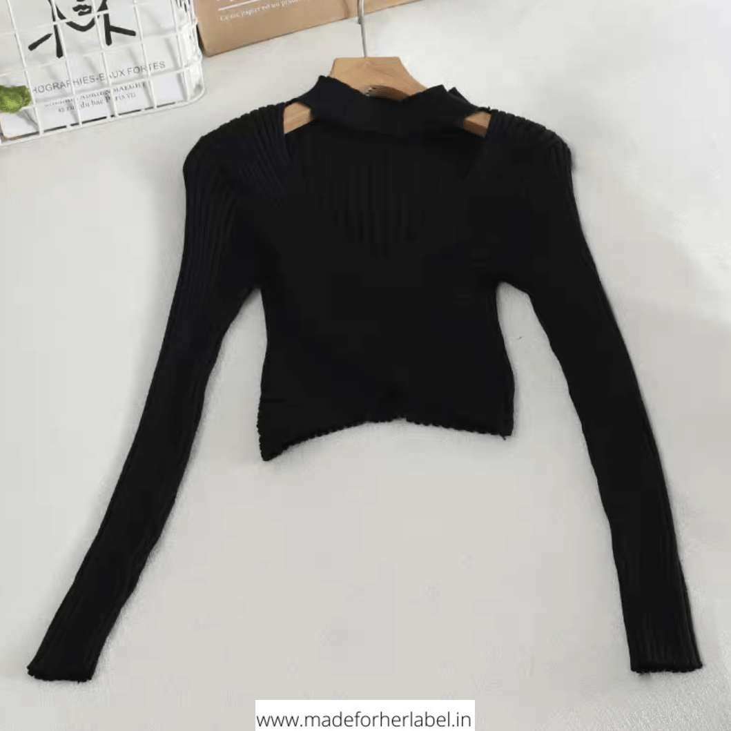 Criss Cross Knitted Sweater - Made For Her Label