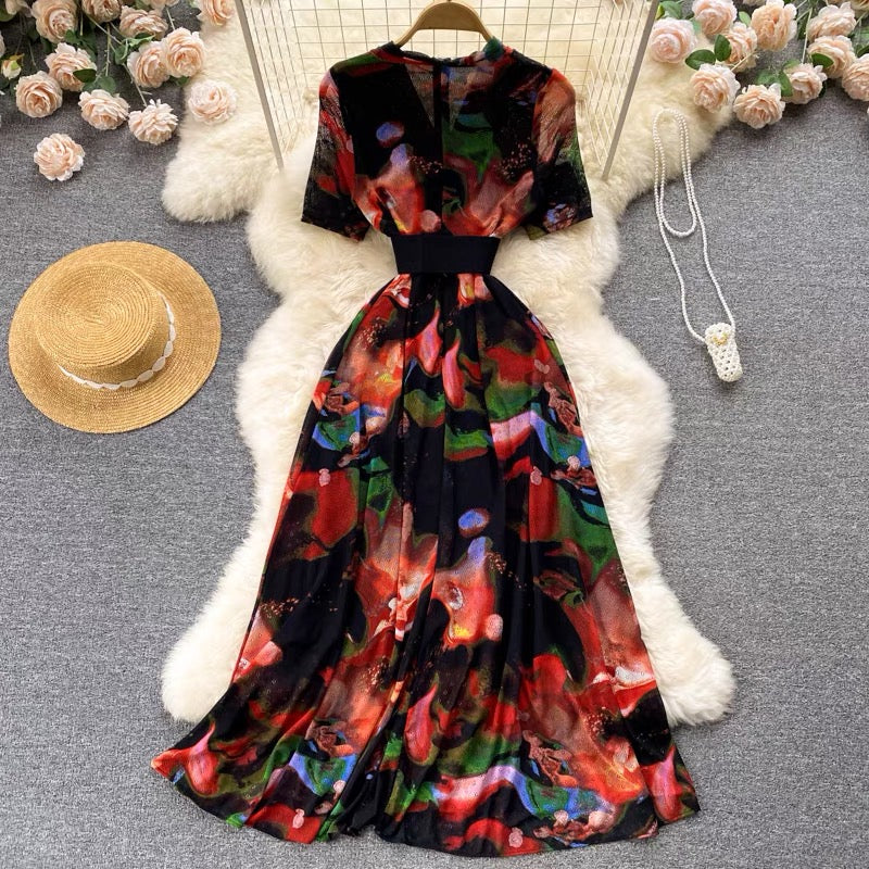 Milano Floral Belted Dress