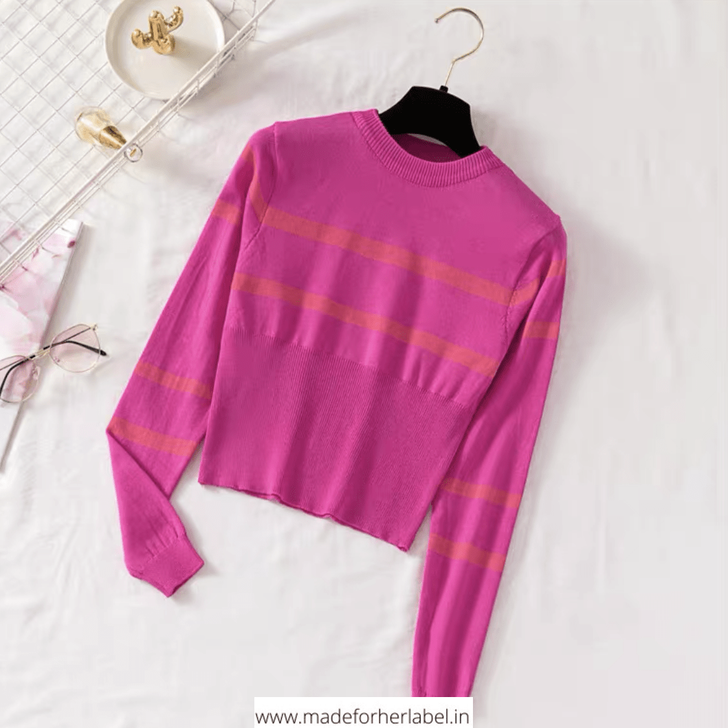 Azaria Striped Sweater - Made For Her Label