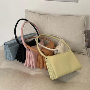 Korean Style Simple Solid Casual Shoulder Bag