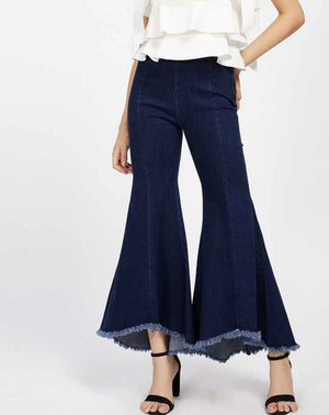 Raw Hem Bell Bottom Jeans - Made For Her Label