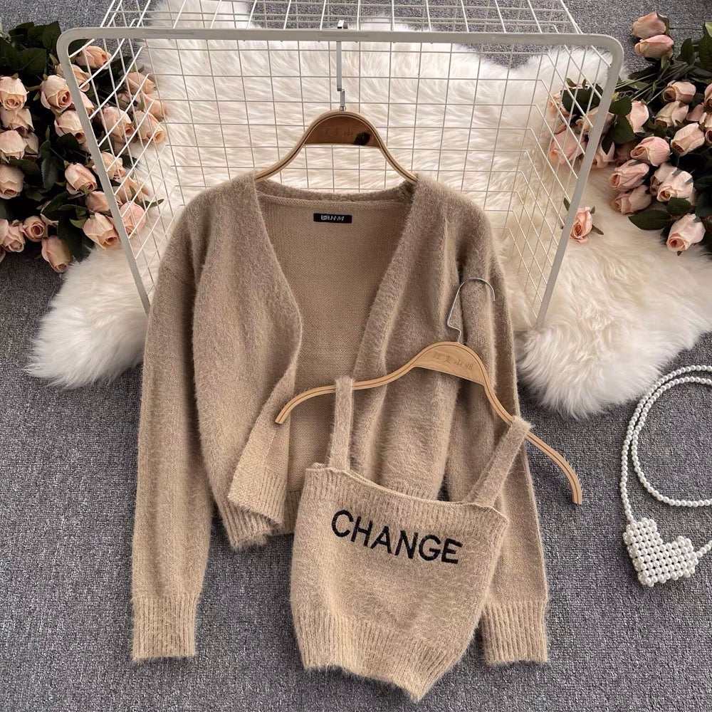 Change Vest With Cardigan