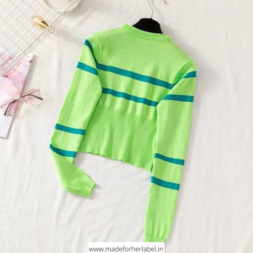 Azaria Striped Sweater - Made For Her Label