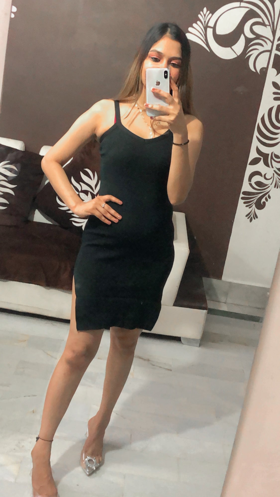Buy BLACK CASUAL CUT-OUT BODYCON PU DRESS for Women Online in India