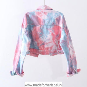 Tie Dye Denim Jacket - Made For Her Label