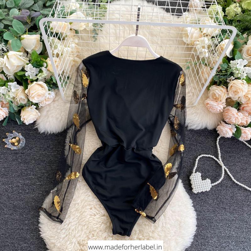 Golden Leaf Bodysuit - Made For Her Label