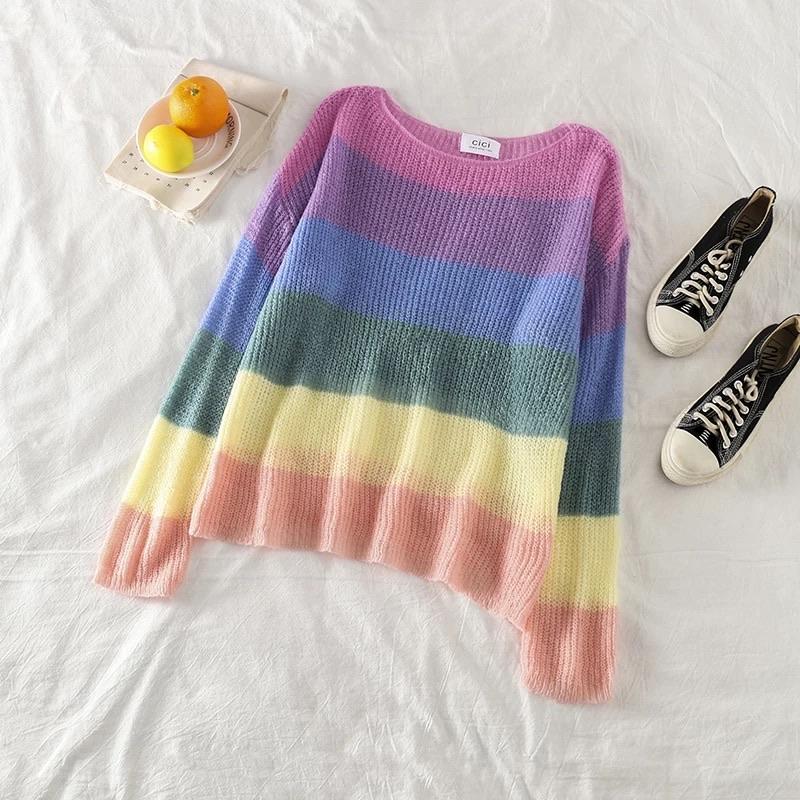 Rainbow Colourful Pullover - Made For Her Label