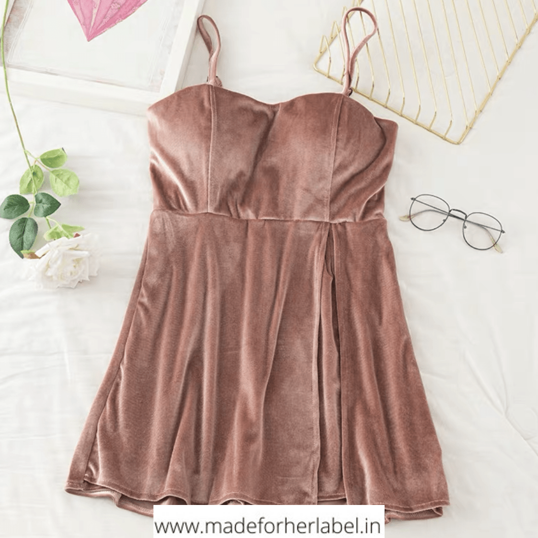 Mary Velvet Romper - Made For Her Label