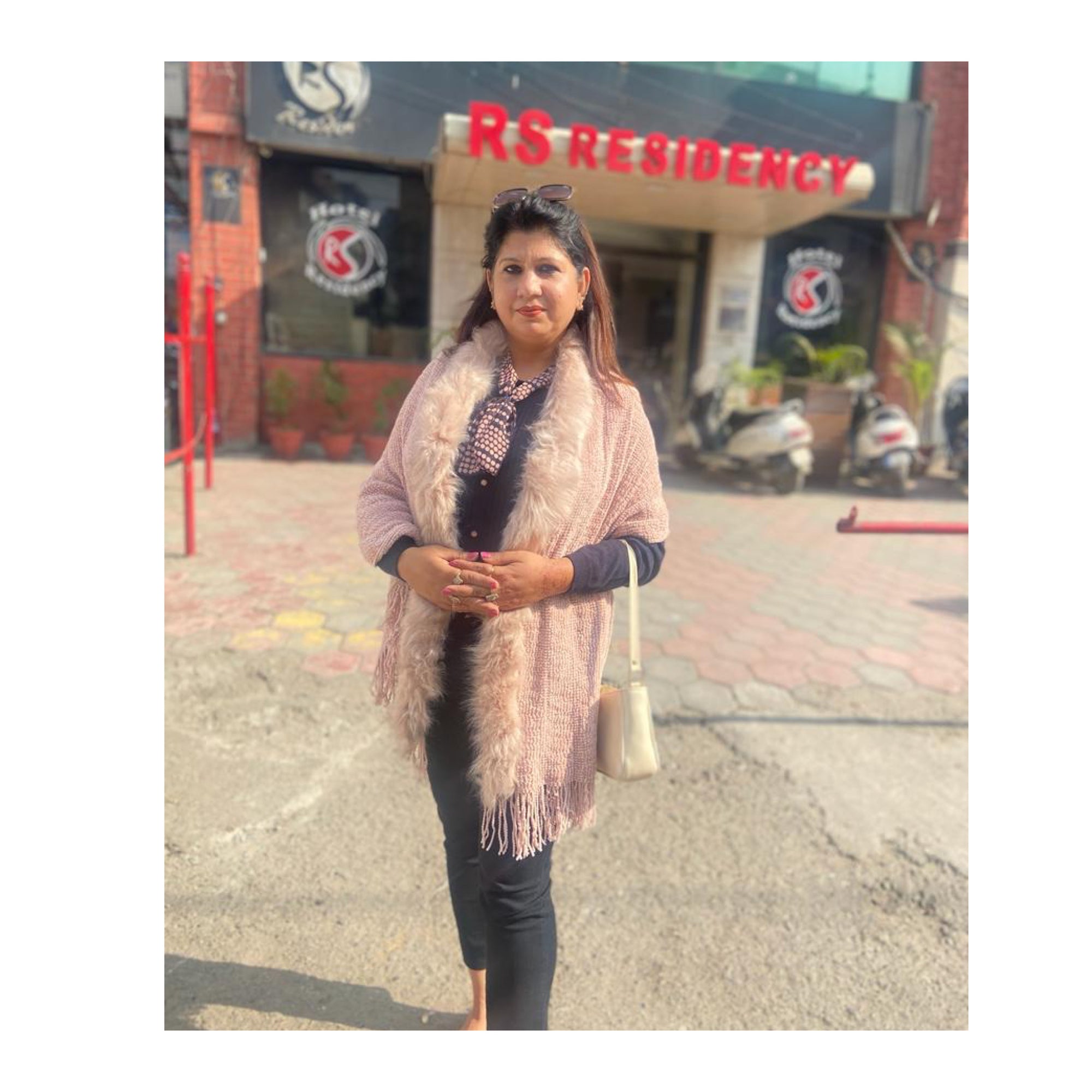 Client Bhavna In Our  Clara Furr Shawl