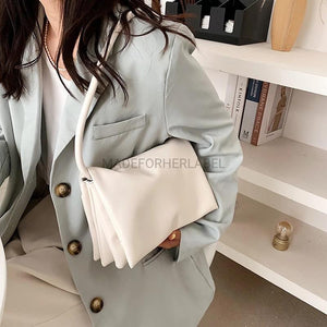 Korean Style Simple Solid Casual Shoulder Bag