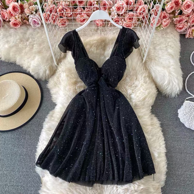 Shimmery Rachel Skater Dress