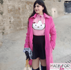 Client Aarzoo In Our Hello Kitty Sweater - Made For Her Label