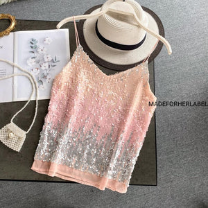 Isla Gardient Sequin Top