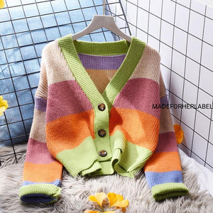 Colourful Knitted Cardigan