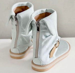 Denim Clip Toe Open Sandals