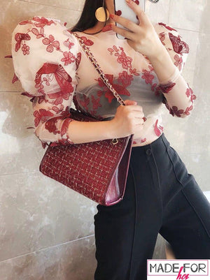 Client Mallika In Our Butterfly Embroidered Blouse - Made For Her Label