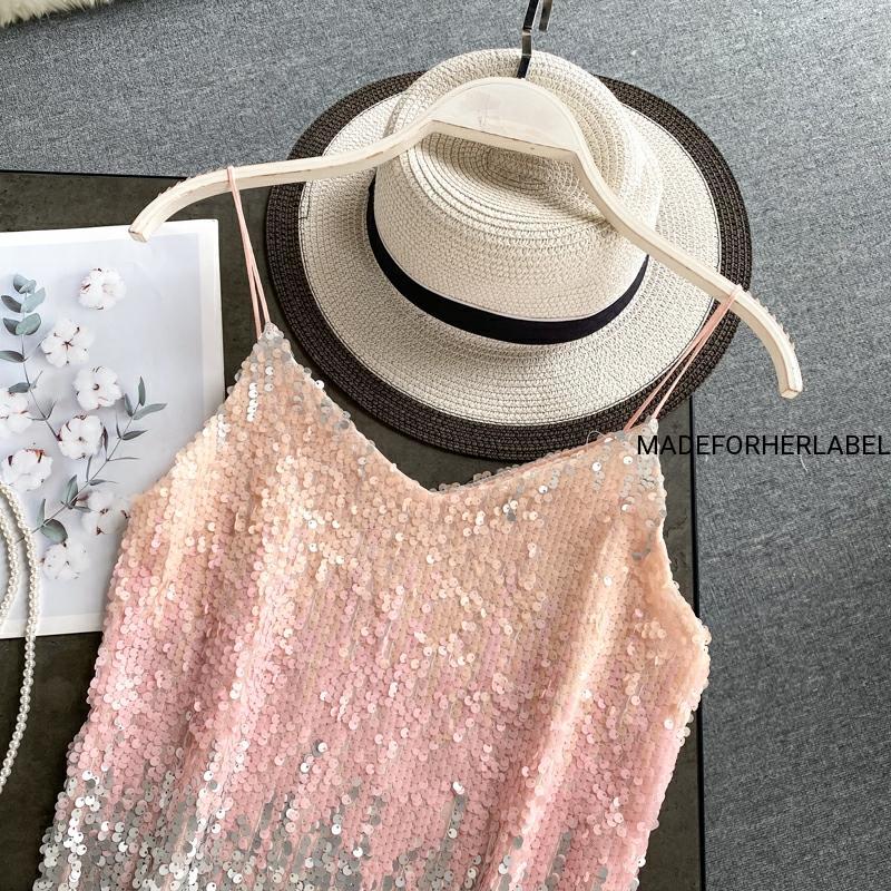 Isla Gardient Sequin Top