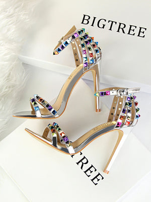 Colorful Rivet Heels