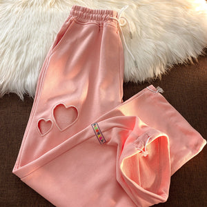 Heart Cut Out Pants