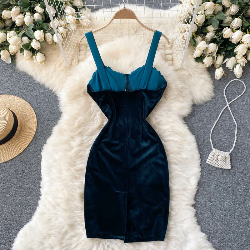 Musky Velvet Bodycon Dress