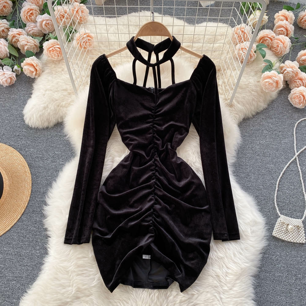 Selma Velvet Choker Dress