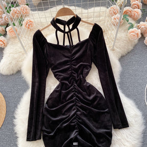 Selma Velvet Choker Dress