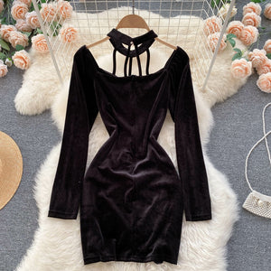 Selma Velvet Choker Dress